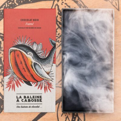 Tablette de chocolat noir fumé 76%