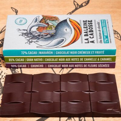 Pack de 3 tablettes de chocolat noir du Pérou : Piura, Marañón, Chuncho
