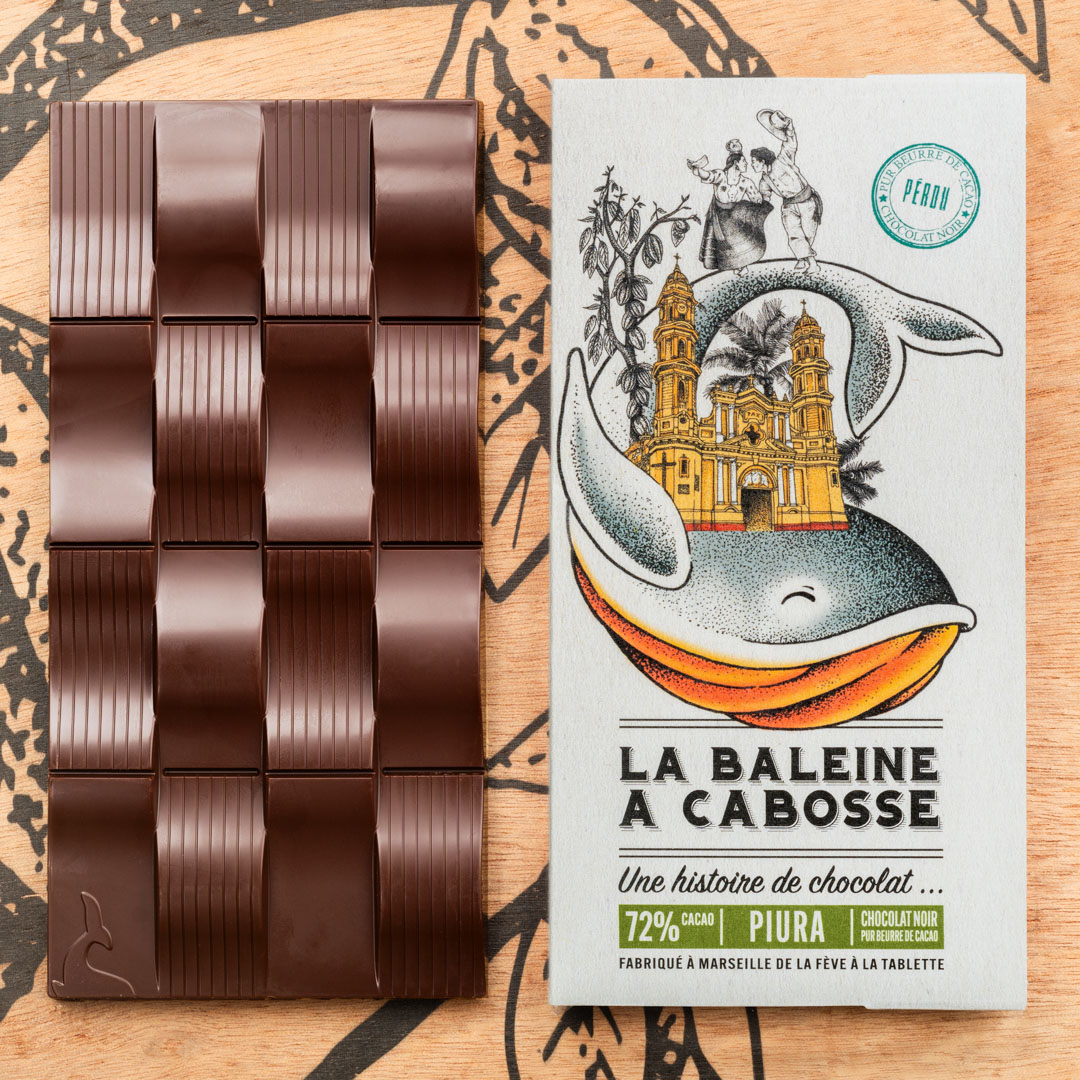 Tablette Pérou Piura 72% 1 Tablette de chocolat noir Pérou Piura 72%
