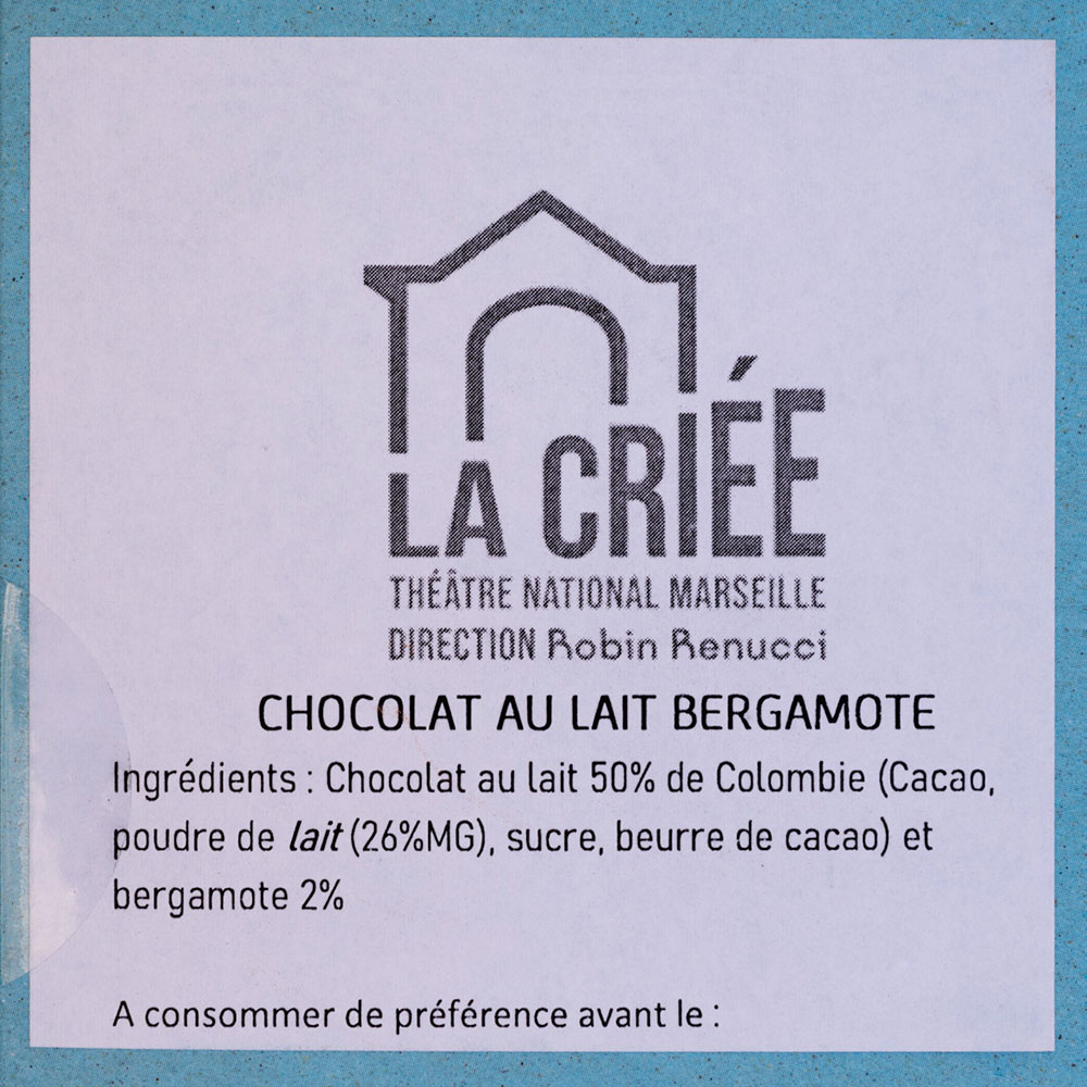 Tablette chocolat au lait 50% de cacao & bergamote 3 Tablette chocolat au lait 50% de cacao & bergamote – Image 3