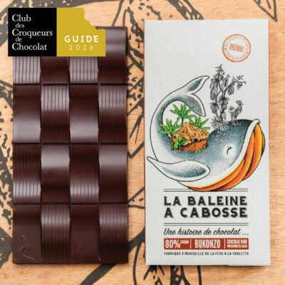 Chocolatier à Marseille - Chocolaterie artisanale La Baleine à cabosse 16 Tablette de chocolat noir Ouganda Bukonzo 80%