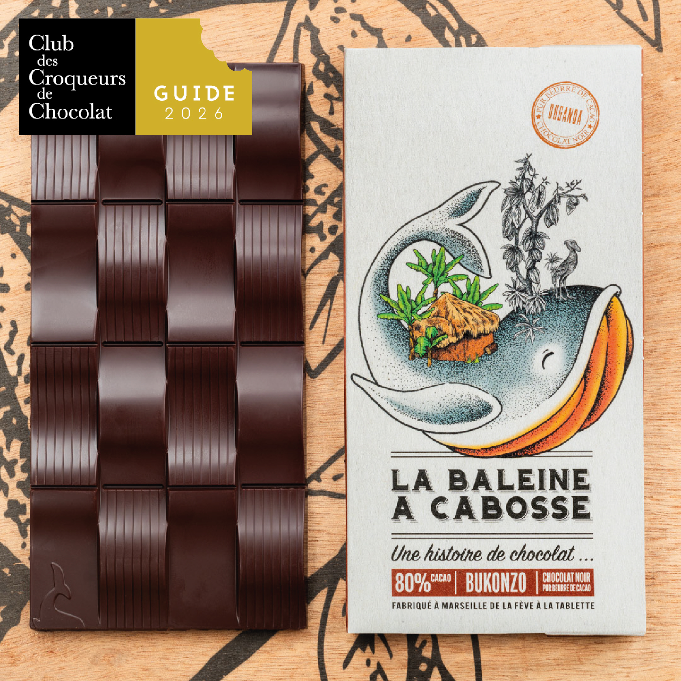 Tablette Ouganda - Bukonzo 80% 1 Tablette de chocolat noir Ouganda Bukonzo 80%