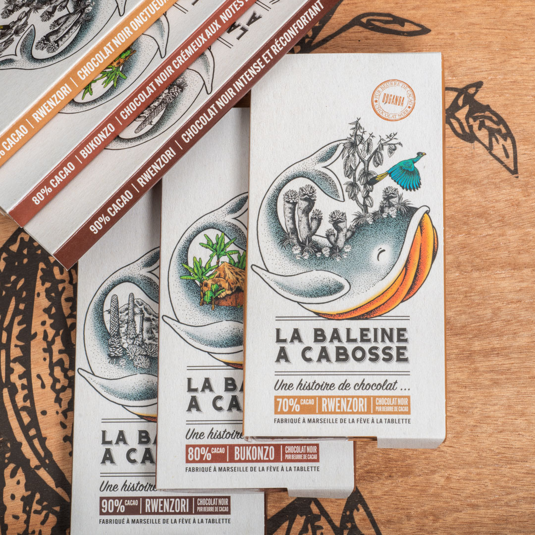 Pack 3 tablettes Ouganda 1 Pack de 3 tablettes de chocolat noir d’Ouganda : Rwenzori 70%, Bukonzo 80%, Twenzori 90%