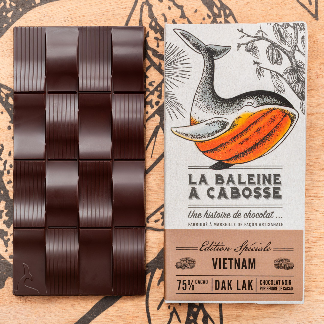 Tablette Vietnam Dak Lak 75% 1 Tablette de chocolat noir Vietnam Dak Lak 75%