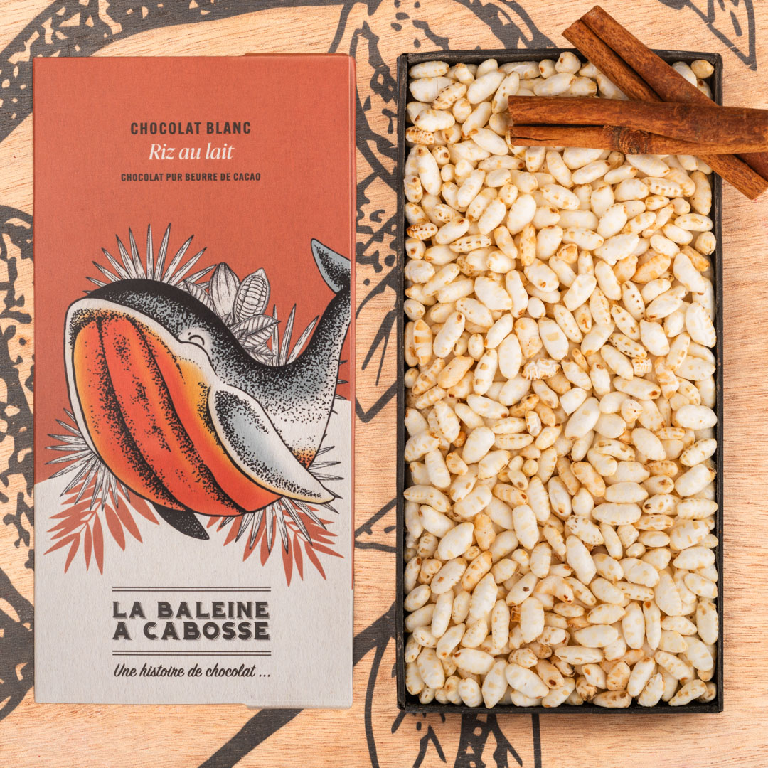 Tablette Chocolat blanc au riz au lait 1 Tablette de chocolat blanc au riz au lait